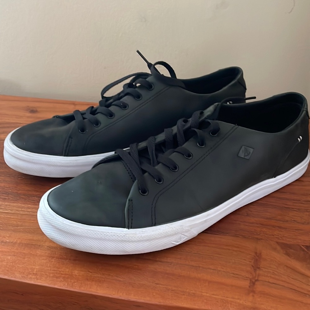 Sperry top sider striped II leather sneakers black